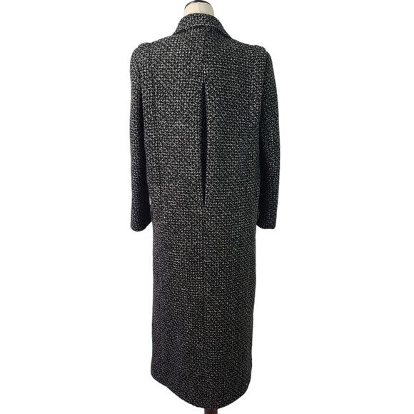 Saxton Hall Black White Pink Vintage Wool Tweed Full Length Lined Coat 5 / 6 - Picture 3 of 6